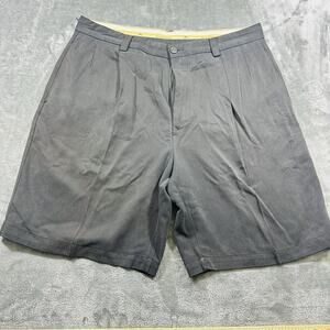 Tommy Bahama Shorts Men’s 35 Black Pleated Silk Preppy‎ Business Casual Golf